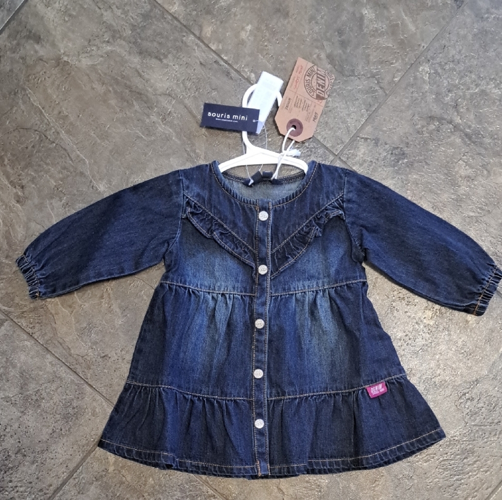 Souris Mini Denim Dress for Kids